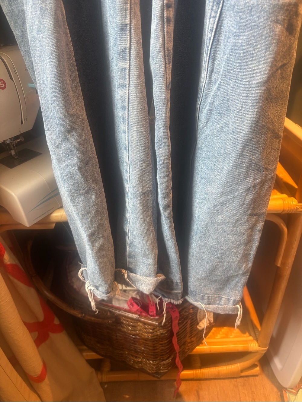 Listicle Light Wash Wide Leg Overalls - Picture 2 of 4